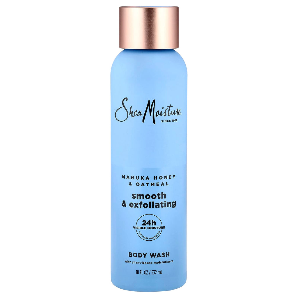 SheaMoisture, Smooth & Exfoliating Body Wash, Manuka Honey & Oatmeal, 18 fl oz (532 ml)