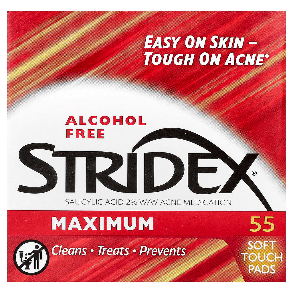Stridex, Maximum, Alcohol Free, 55 Soft Touch Pads