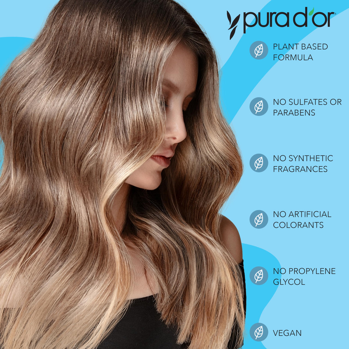 PURA D'OR Hair Thinning Therapy Biotin Shampoo, Lavender Vanilla, 16 Oz