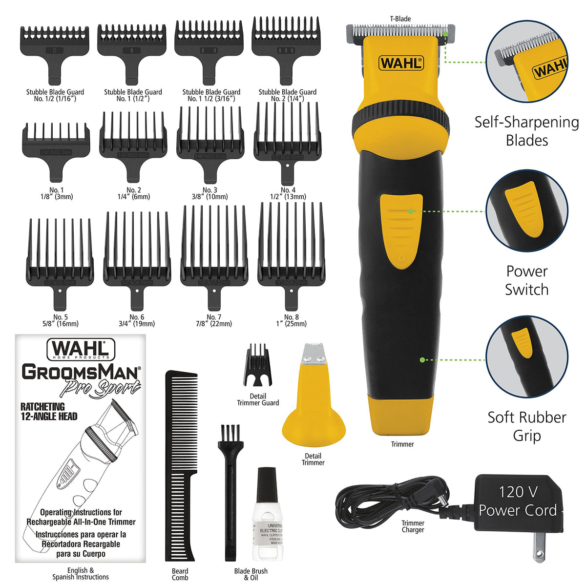 Wahl Lifeproof Rechargeable Trimmer with Self-Sharpening Blades