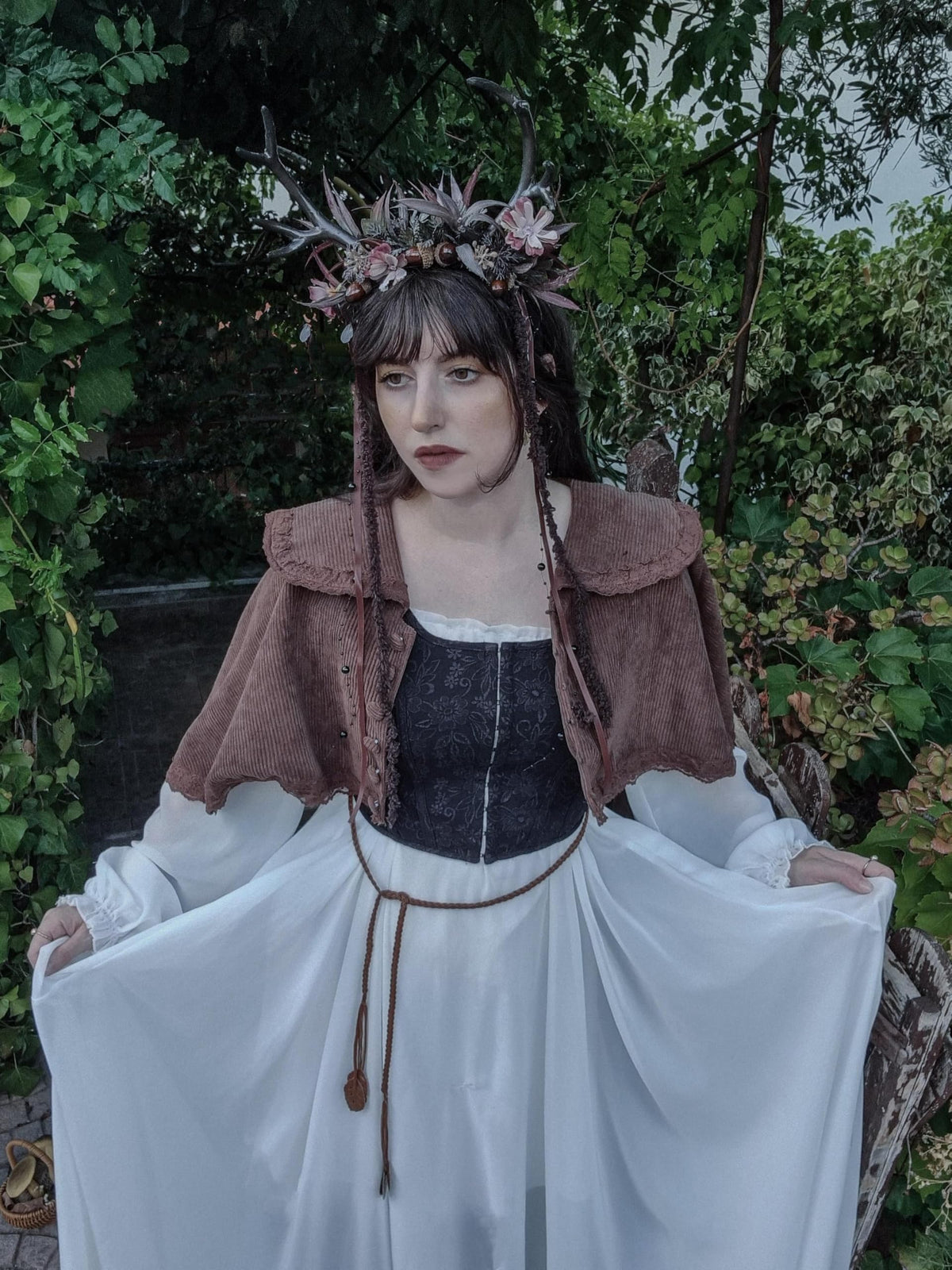 MOSTORY Flower Reindeer Antler Headband for Women