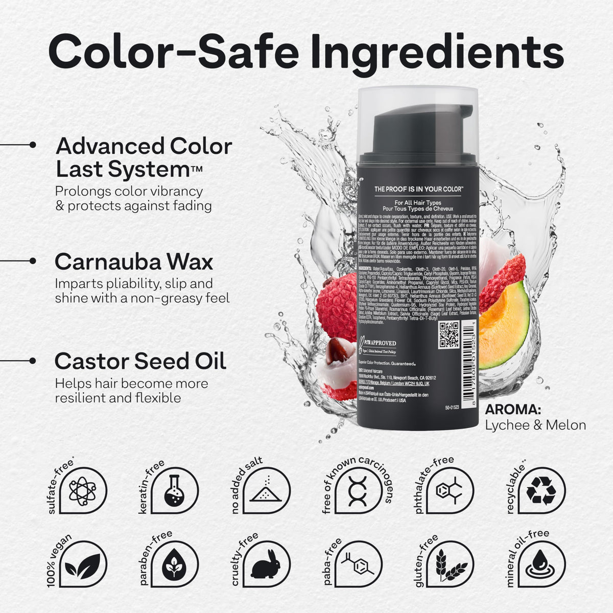 ColorProof Fiber Blast Texture Crème Hydrating Hair Styling Cream, 3.4 fl oz
