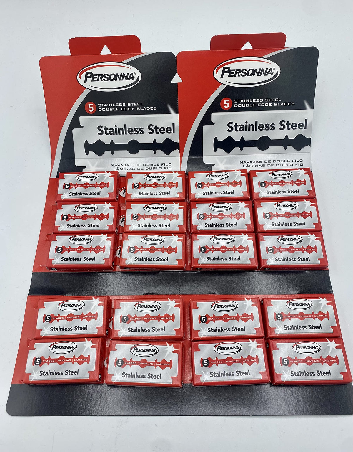 Personna Stainless Steel Double Edge Razor Blades, 100 Pack