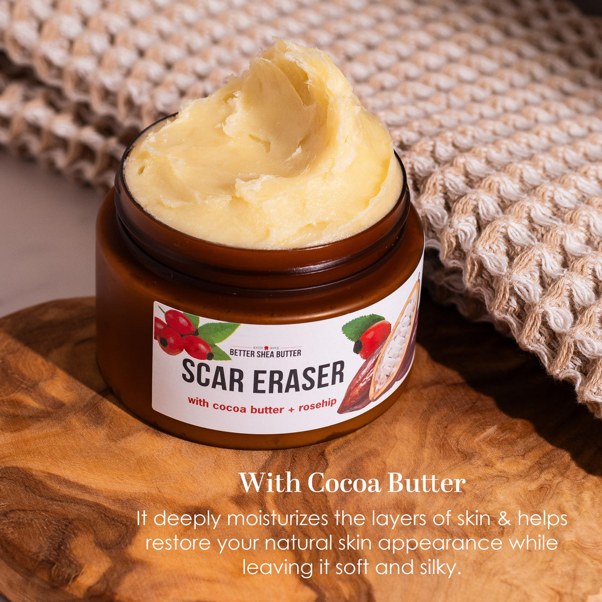 Better Shea Butter Scar Eraser Balm with Cocoa Butter, 4 oz