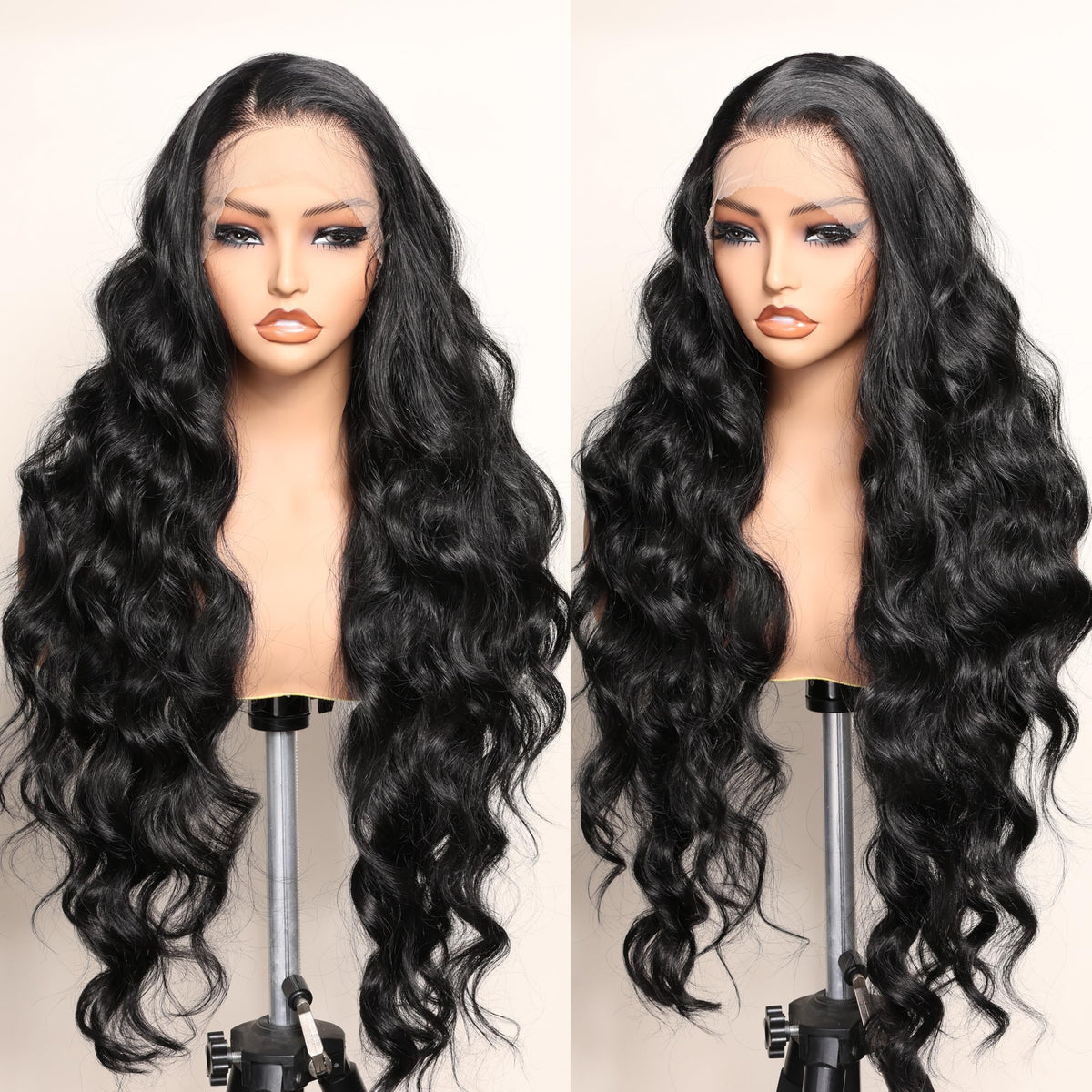 SOKU 13x6 Transparent Lace Frontal Wig, 32-Inch Heat-Resistant Synthetic Hair