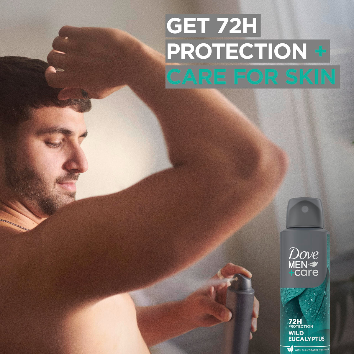Dove Men+Care Antiperspirant Dry Spray Eucalyptus + Birch, 72H Protection, 3.8 oz