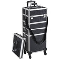 Yaheetech Rolling Makeup Train Case, Lockable Beauty Organizer Cart
