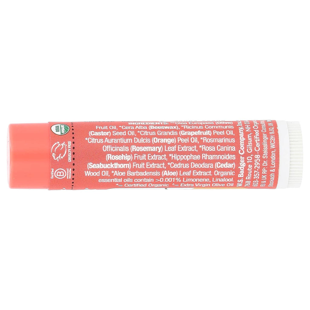 Badger, Lip Balm, Pink Grapefruit, 0.15 oz (4.2 g)