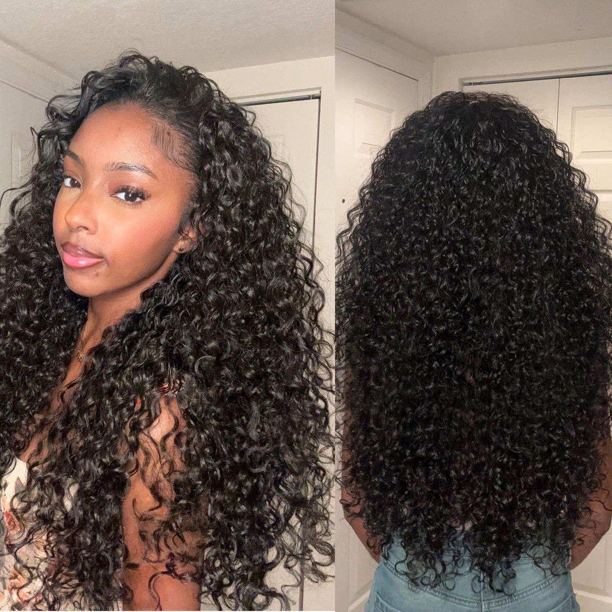 Frodio Curly Half Wig 26 Inch 3-in-1 Human Hair Blend Headband Wig