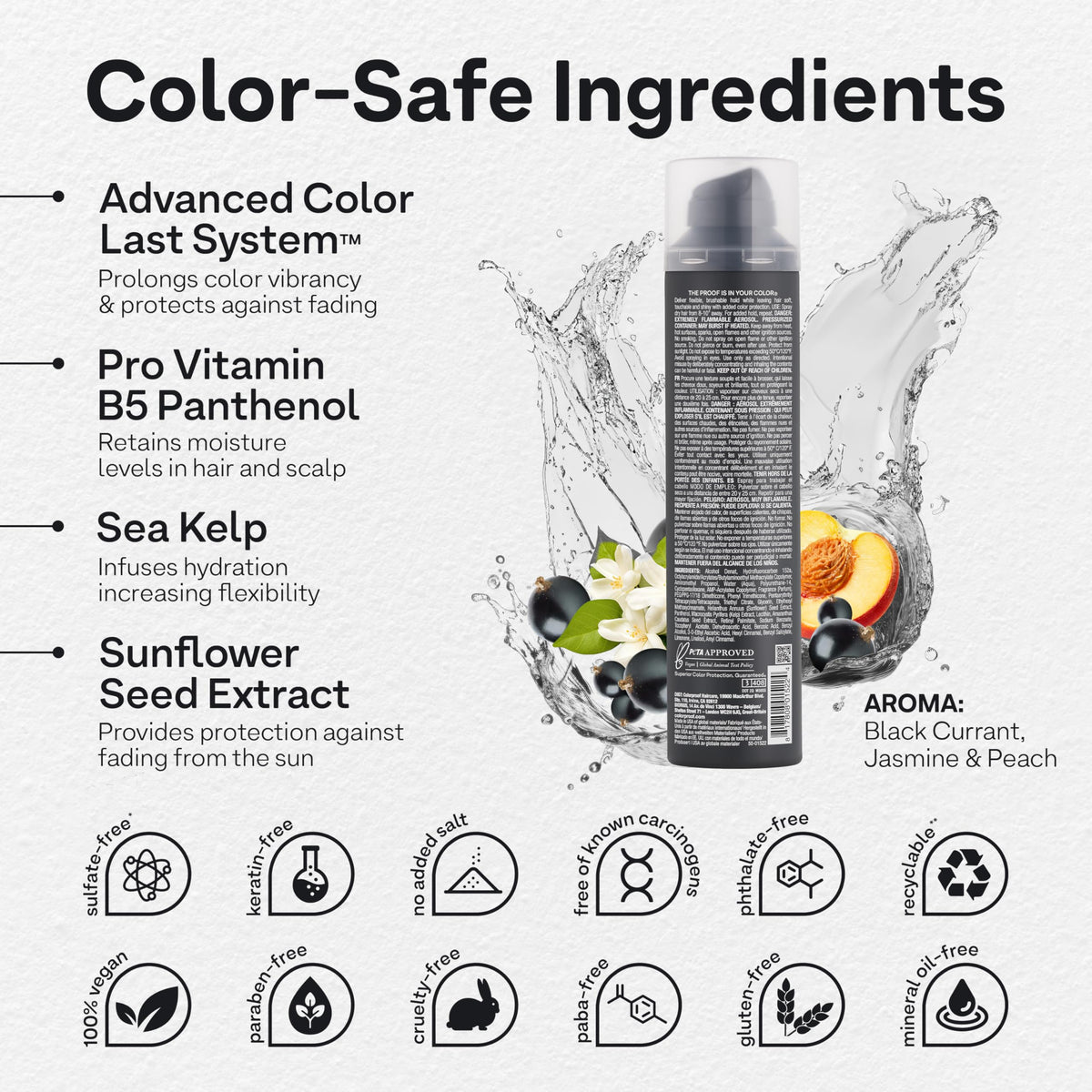 Colorproof All Around Working Hairspray, Flexible Hold, 9 Fl Oz