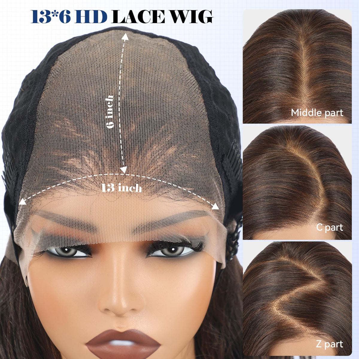 HAIRCUBE Lace Front Wig for Women, 16-Inch Heat-Resistant Synthetic Wavy Hair