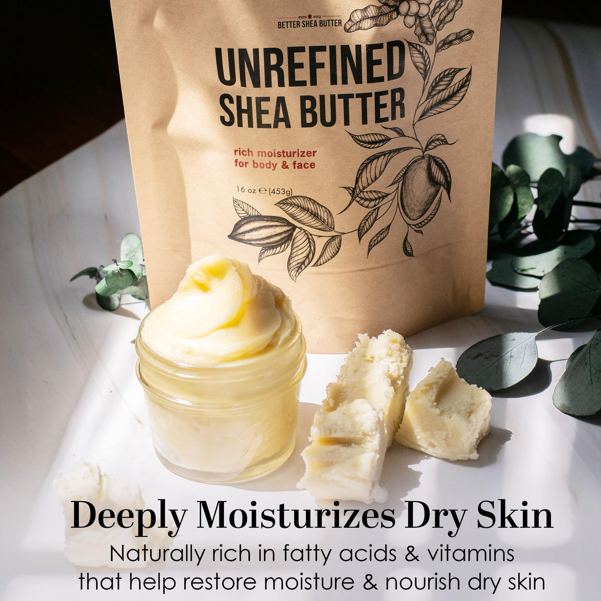 100% Pure Raw Unrefined African Shea Butter for Skin, Hair & DIY Skincare