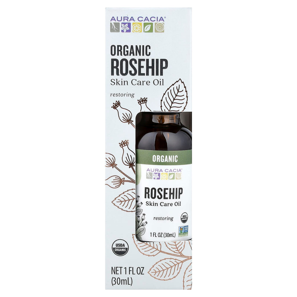 Aura Cacia, Skin Care Oil, Organic Rosehip, 1 fl oz (30 ml)