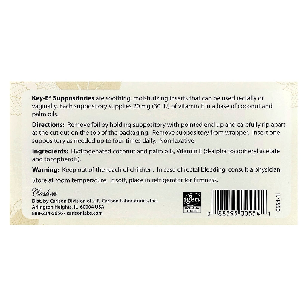 Carlson, Key-E® Suppositories, 24 Inserts