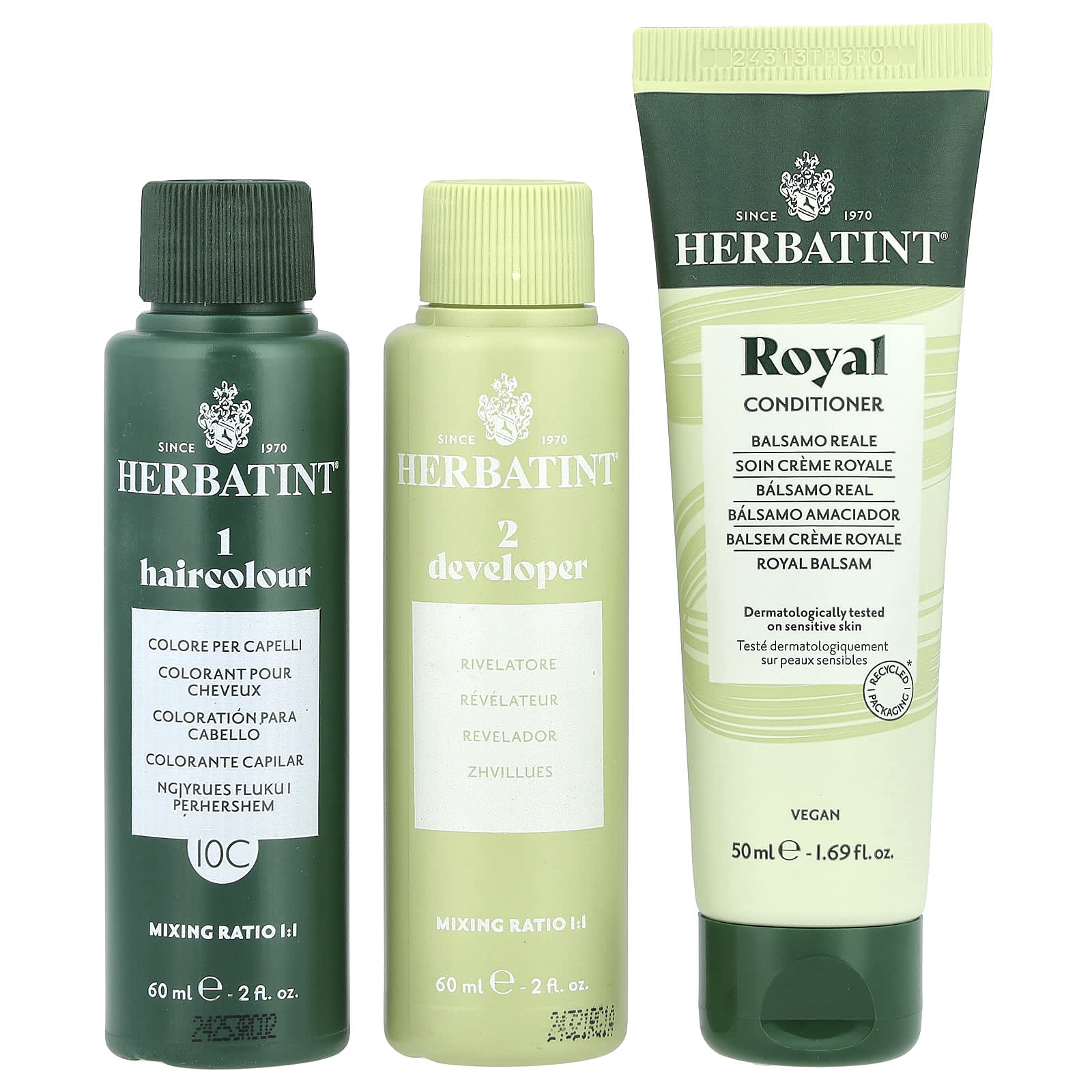 Herbatint, Permanent Haircolor Gel, 10C, Platinum Ash Blonde, 5.75 fl oz (170 ml)