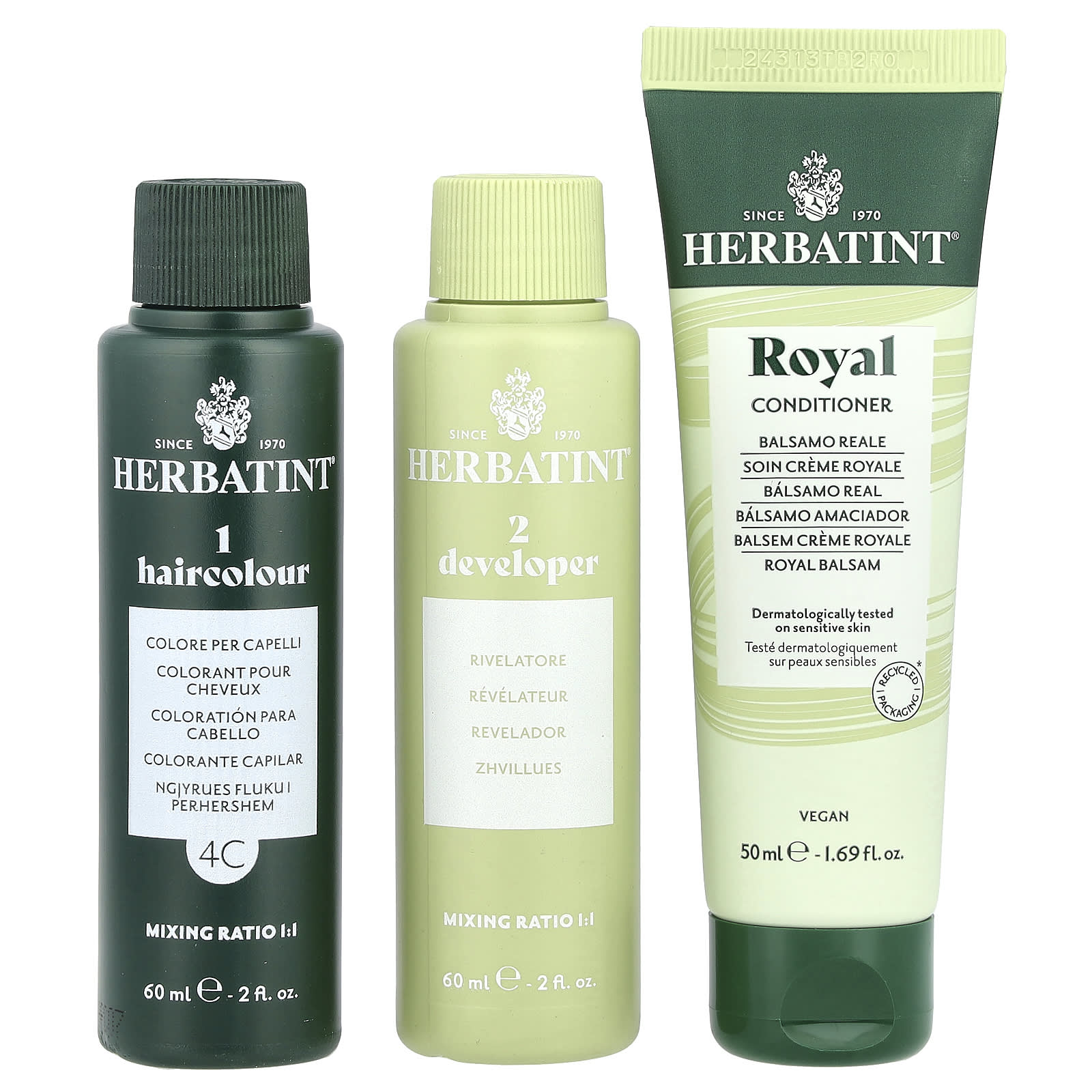Herbatint, Permanent Haircolor Gel, 4C Ash Chestnut, 5.75 fl oz (170 ml)