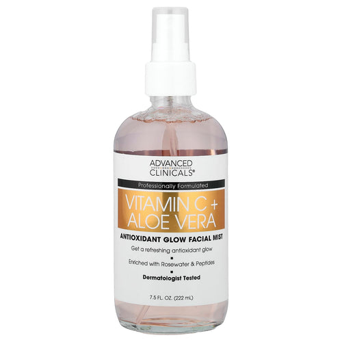 Advanced Clinicals, Vitamin C + Aloe Vera, Antioxidant Glow Facial Mist, 7.5 fl oz (222 ml)