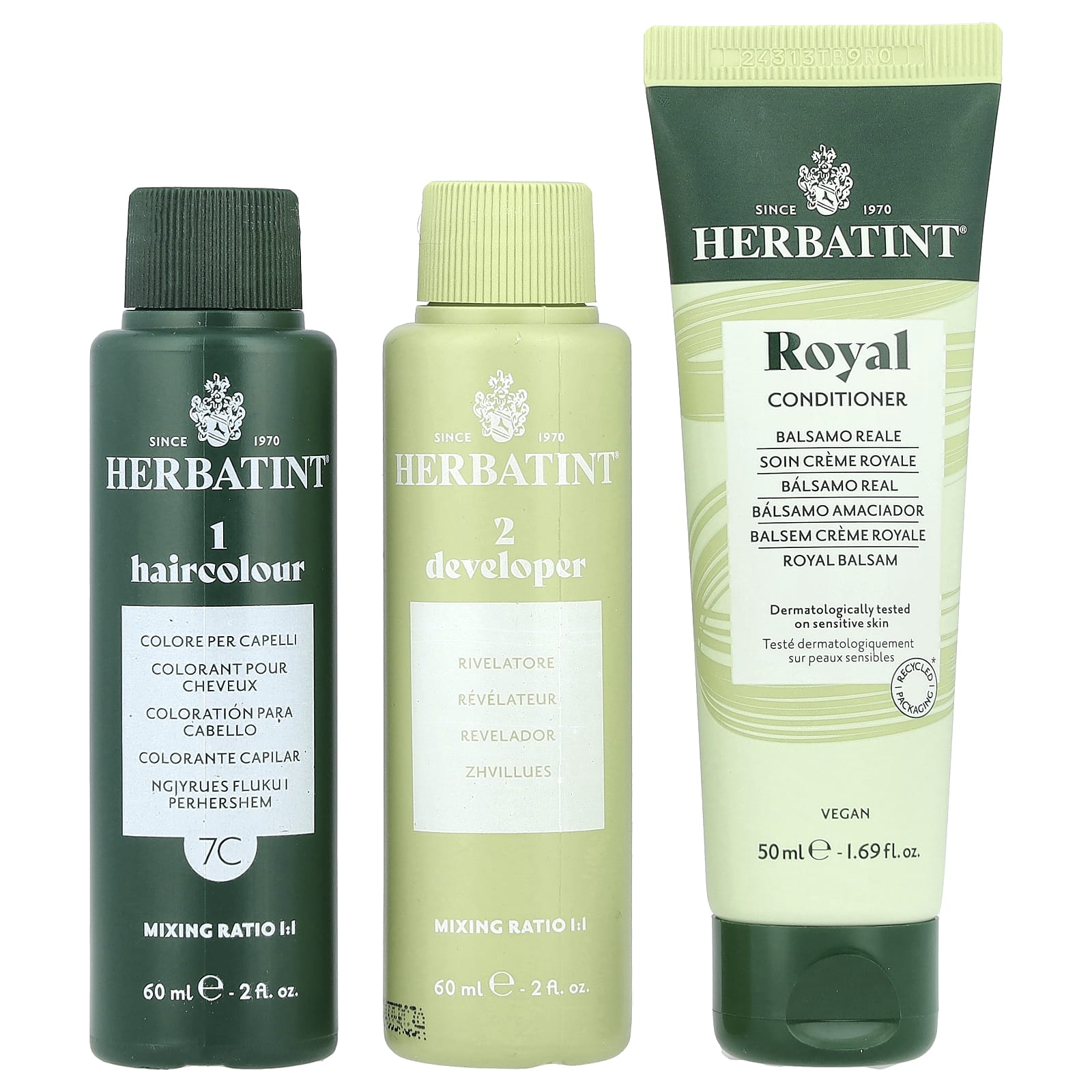 Herbatint, Permanent Haircolor Gel, 7C Ash Blonde, 5.75 fl oz (170 ml)