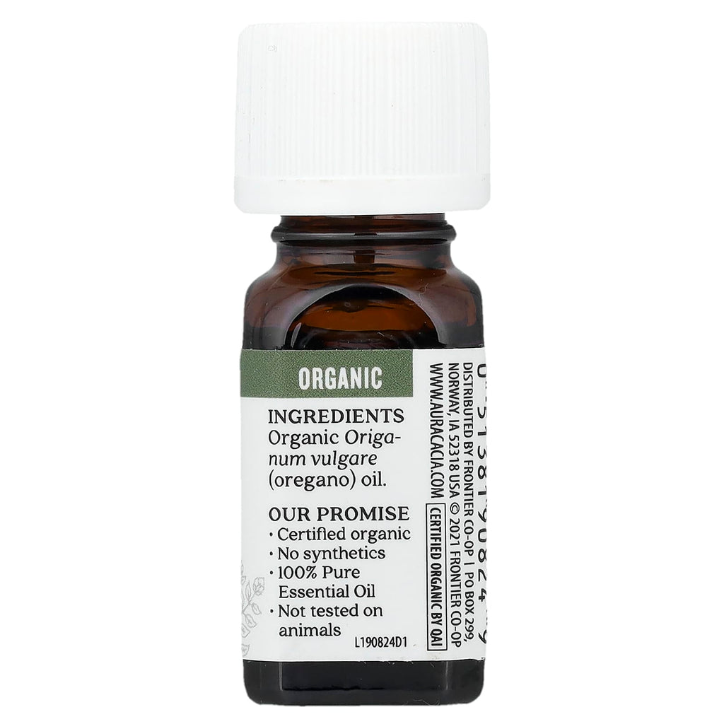 Aura Cacia, Pure Essential Oil, Organic Oregano, 0.25 fl oz (7.4 ml)