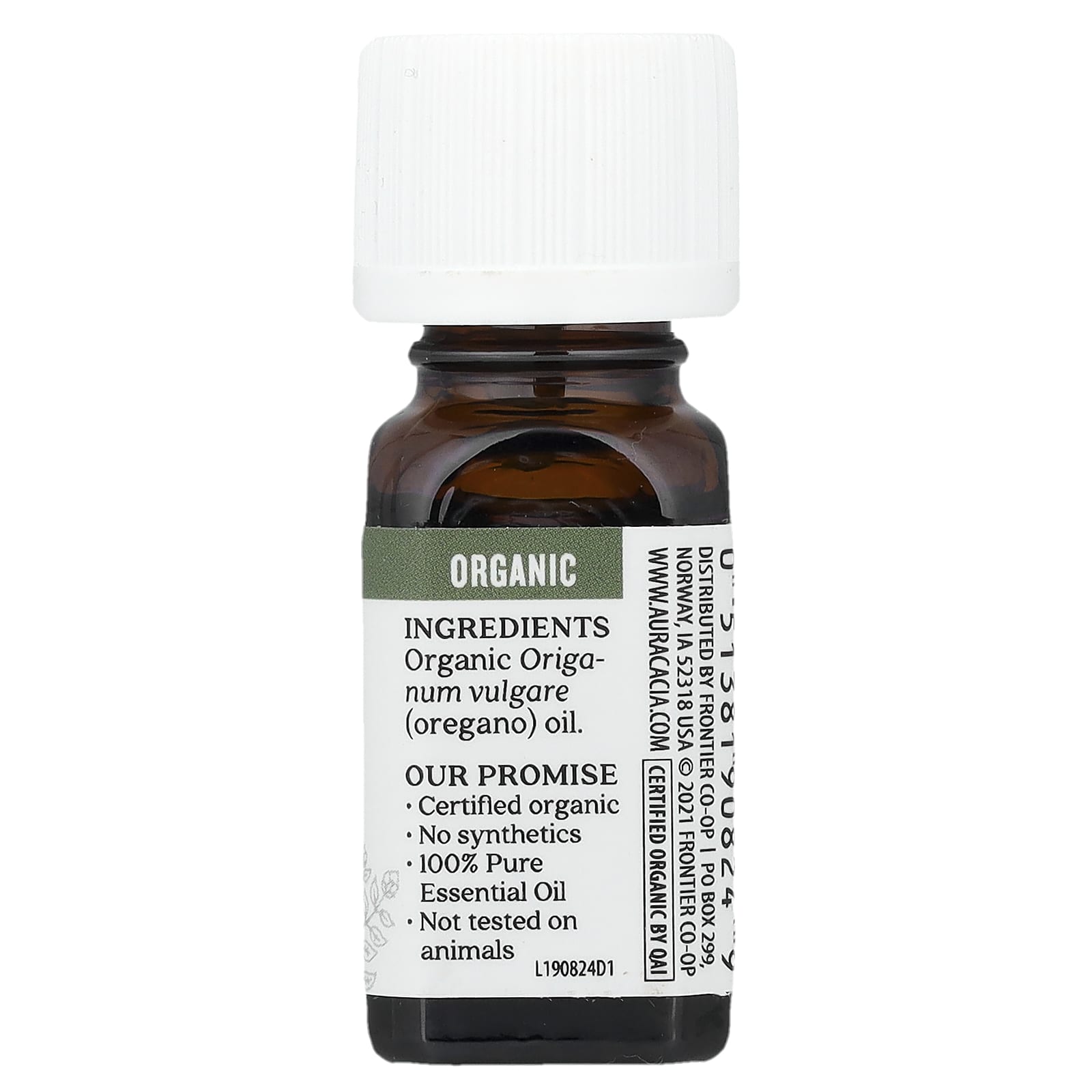 Aura Cacia, Pure Essential Oil, Organic Oregano, 0.25 fl oz (7.4 ml)