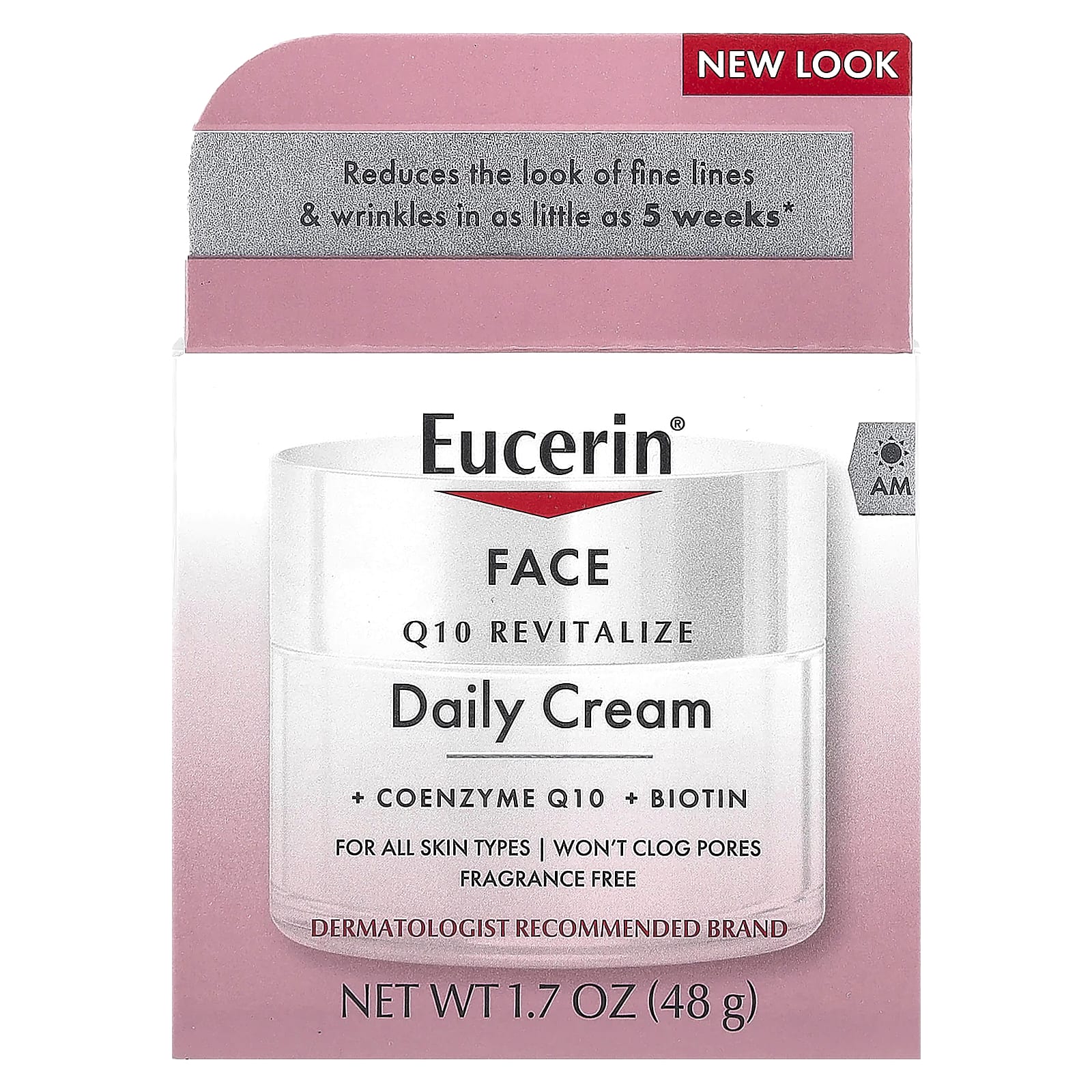 Eucerin, Face, Q10 Revitalize Daily Cream, Fragrance Free, 1.7 oz (48 g)