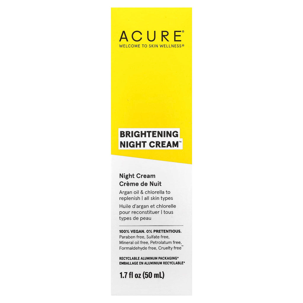 ACURE, Brightening Night Cream™, All Skin Types, 1.7 fl oz (50 ml)