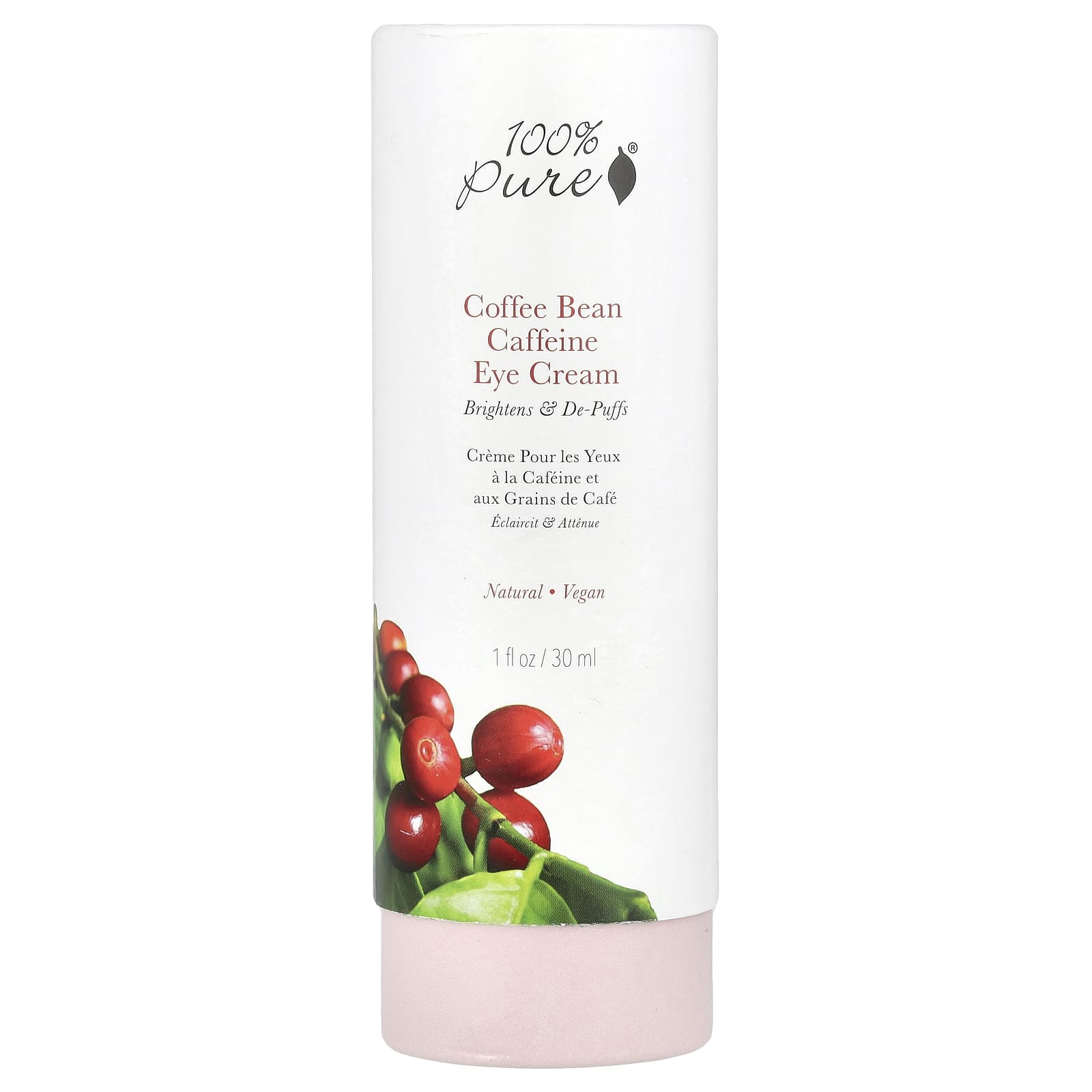 100% PURE, Coffee Bean Caffeine Eye Cream , 1 fl oz (30 ml)