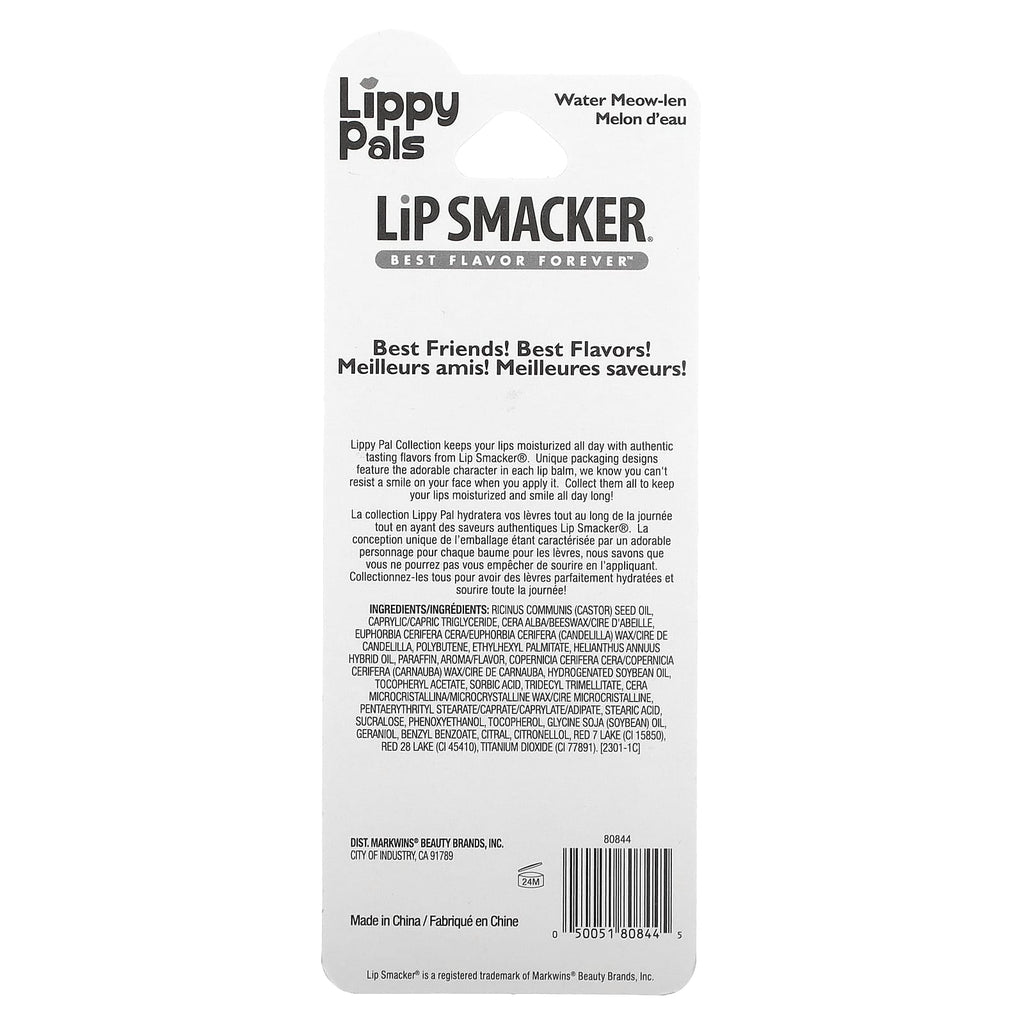 Lip Smacker, Lippy Pals Balm, Kitty, Water Meow-lon, 0.14 oz (4 g)