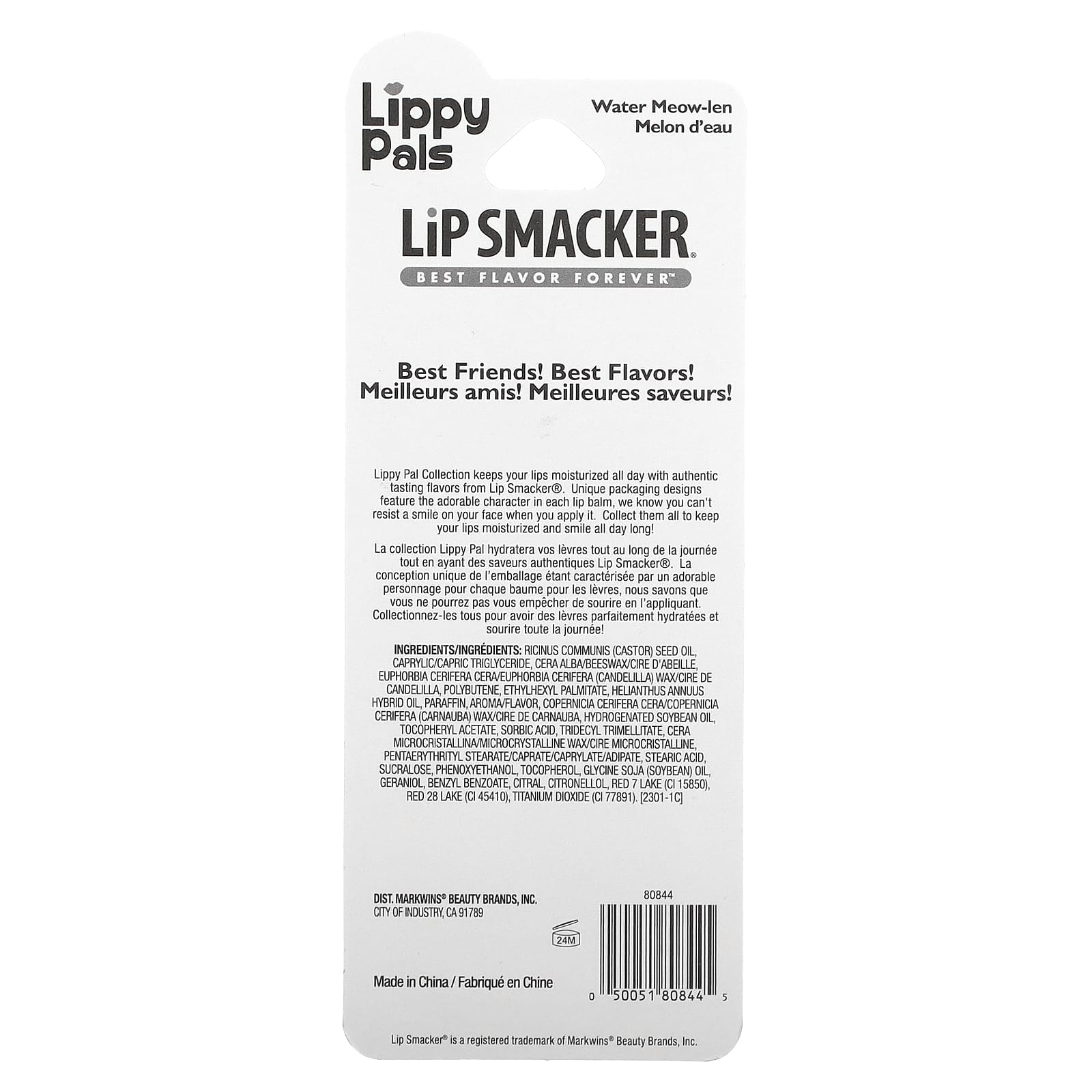 Lip Smacker, Lippy Pals Balm, Kitty, Water Meow-lon, 0.14 oz (4 g)