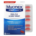 Mucinex, Fast-Max Cold, Flue & Sore Throat, Maximum Strength, For Ages 12+, 20 Caplets