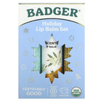 Badger, Holiday Lip Balm Set, Blue Box, 3 Piece Set, 0.15 oz (4.2 g) Each