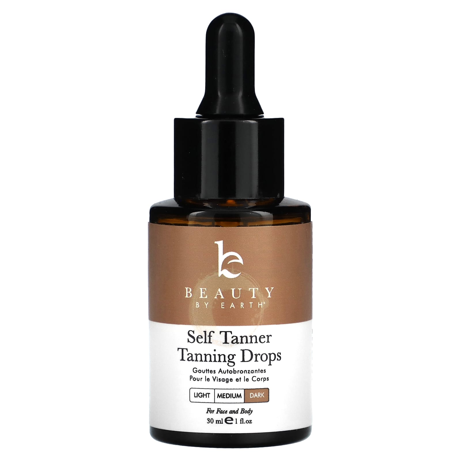 Beauty By Earth, Self Tanner Tanning Drops, Dark, 1 fl oz (30 ml)