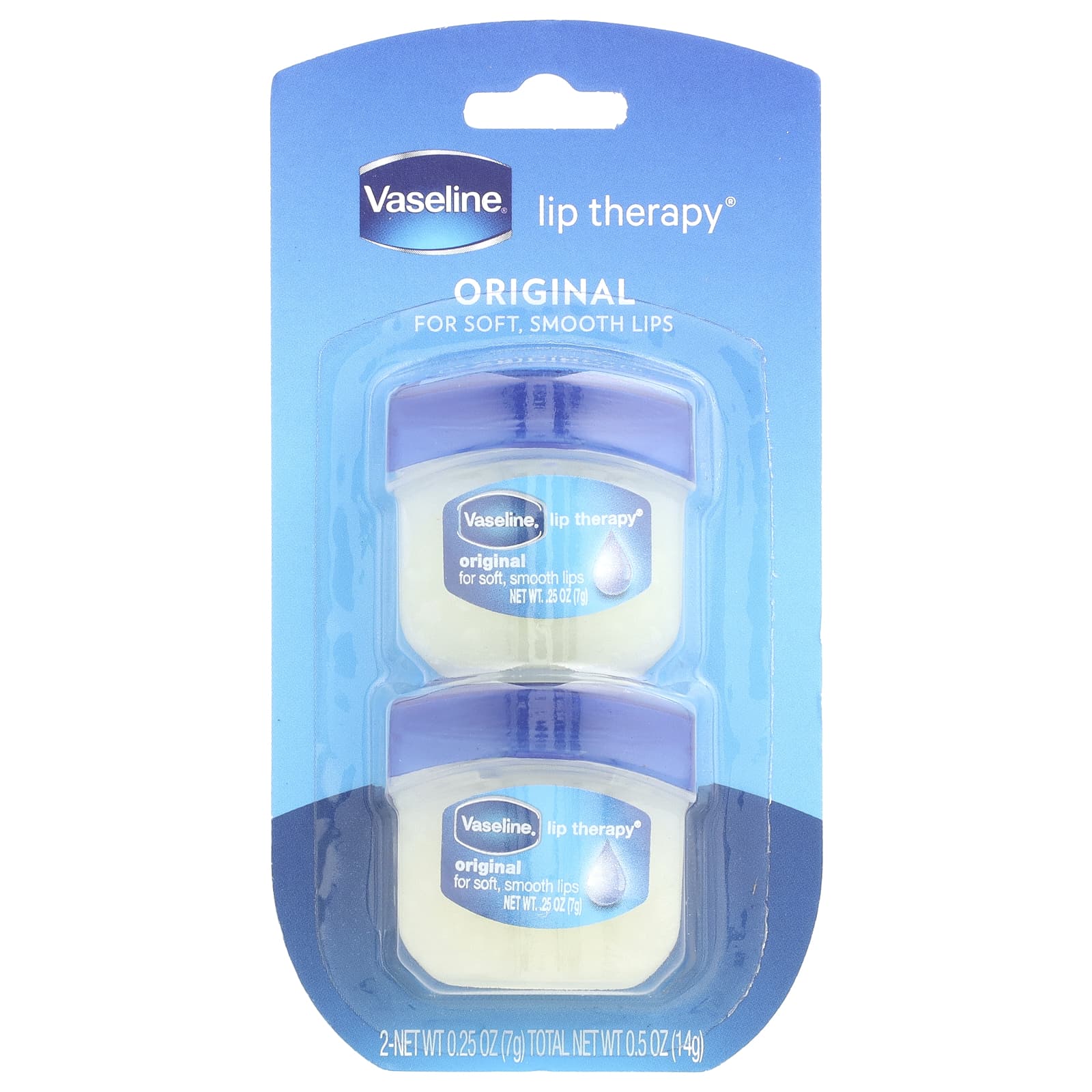 Vaseline, Lip Therapy®, Original Lip Balm, 2 Pack, 0.25 oz (7 g) Each