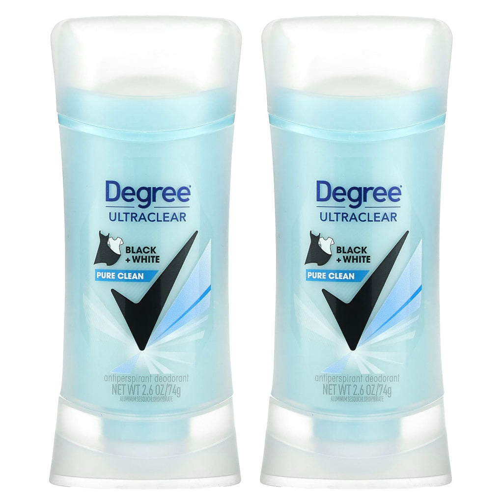 Degree, UltraClear, Black & White, Antiperspirant Deodorant, 2 Pack, 2.6 oz (74 g) Each