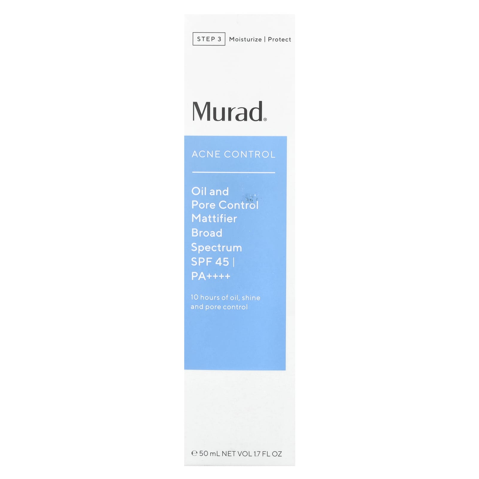 Murad, Acne Control, Oil and Pore Control Mattifier, SPF 45 PA++++, 1.7 fl oz (50 ml)
