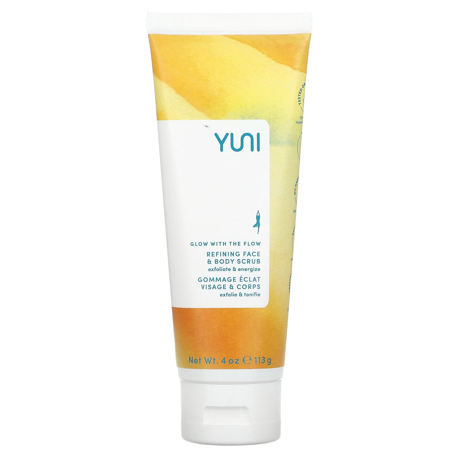 Yuni Beauty, Glow With The Flow, Refining Face & Body Scrub, 4 oz (113 g)