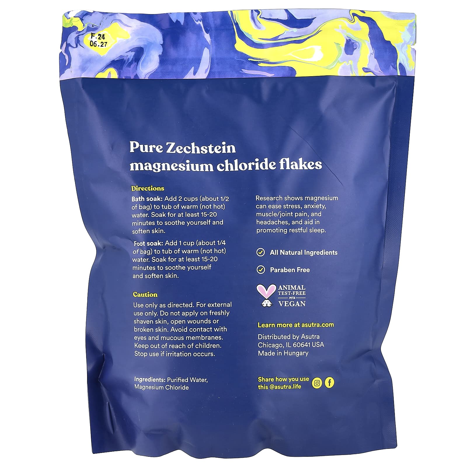 Asutra, Soak Pain Away, Magnesium Flakes, 32 oz (907 g)