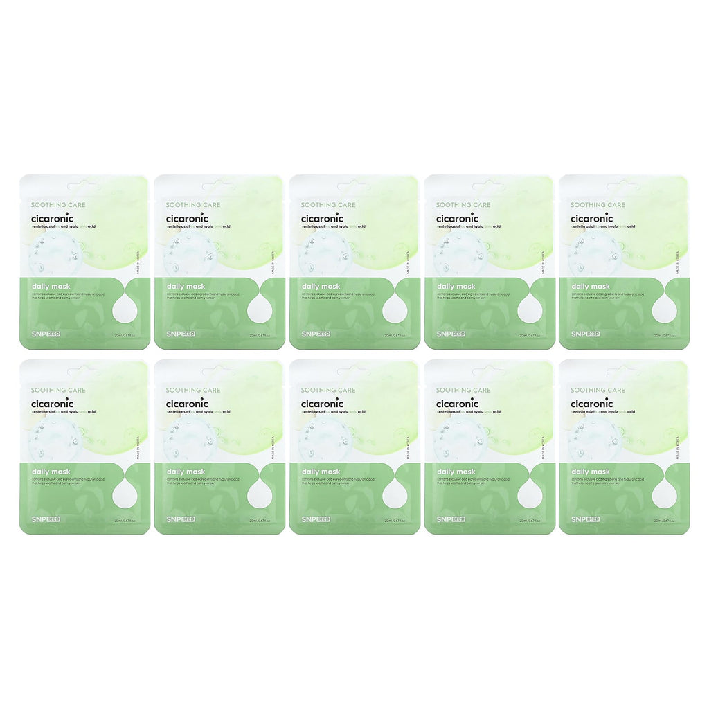 SNP, Daily Beauty Mask, Cicaronic , 10 Sheet Masks, 0.67 (20 ml) Each
