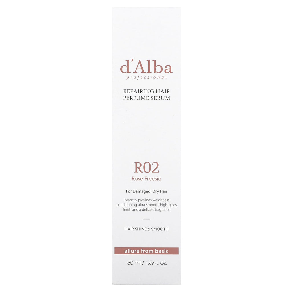 d'Alba, Professional, Repairing Hair Perfume Serum, R02 Rose Freesia , 1.69 fl oz (50 ml)