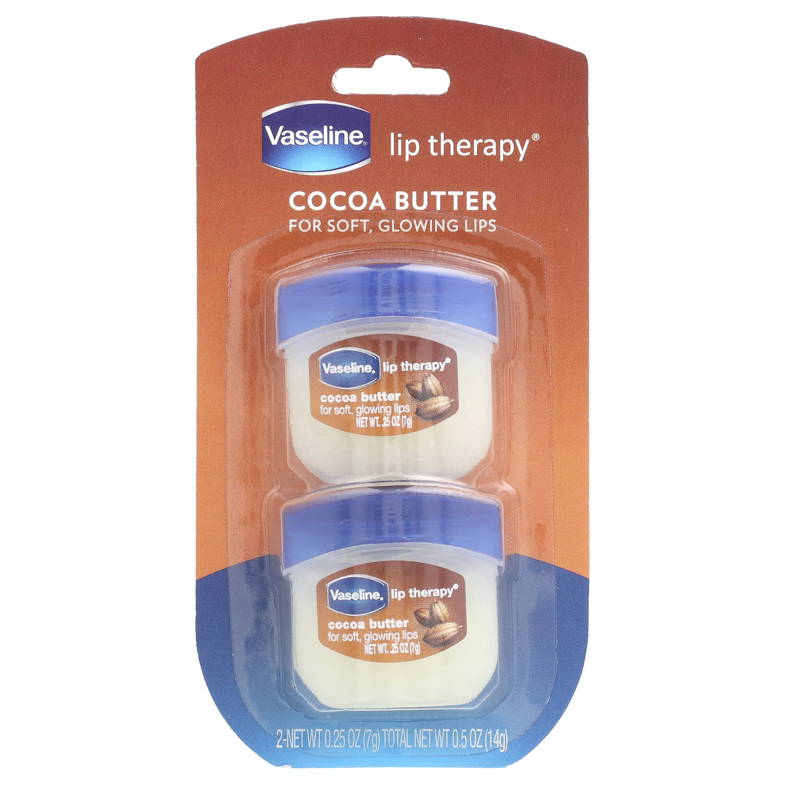 Vaseline, Lip Therapy®, Cocoa Butter, 2 Pack, 0.25 oz (7 g) Each