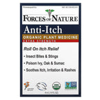 Forces of Nature, Anti-Itch Roll-On, Organic Plant Medicine, 0.14 fl oz (4 ml)