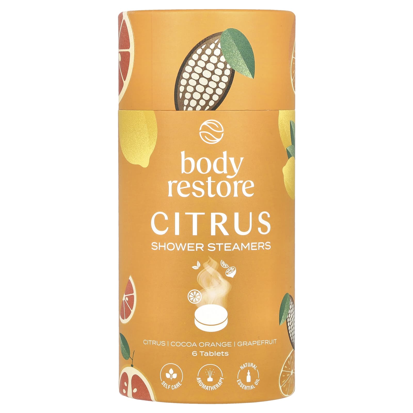 Body Restore, Shower Steamers, Citrus, 6 Tablets, 5.3 oz