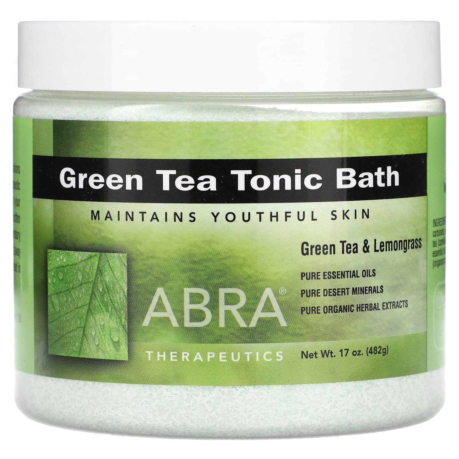 Abra Therapeutics, Green Tea Tonic Bath, 17 oz (482 g)