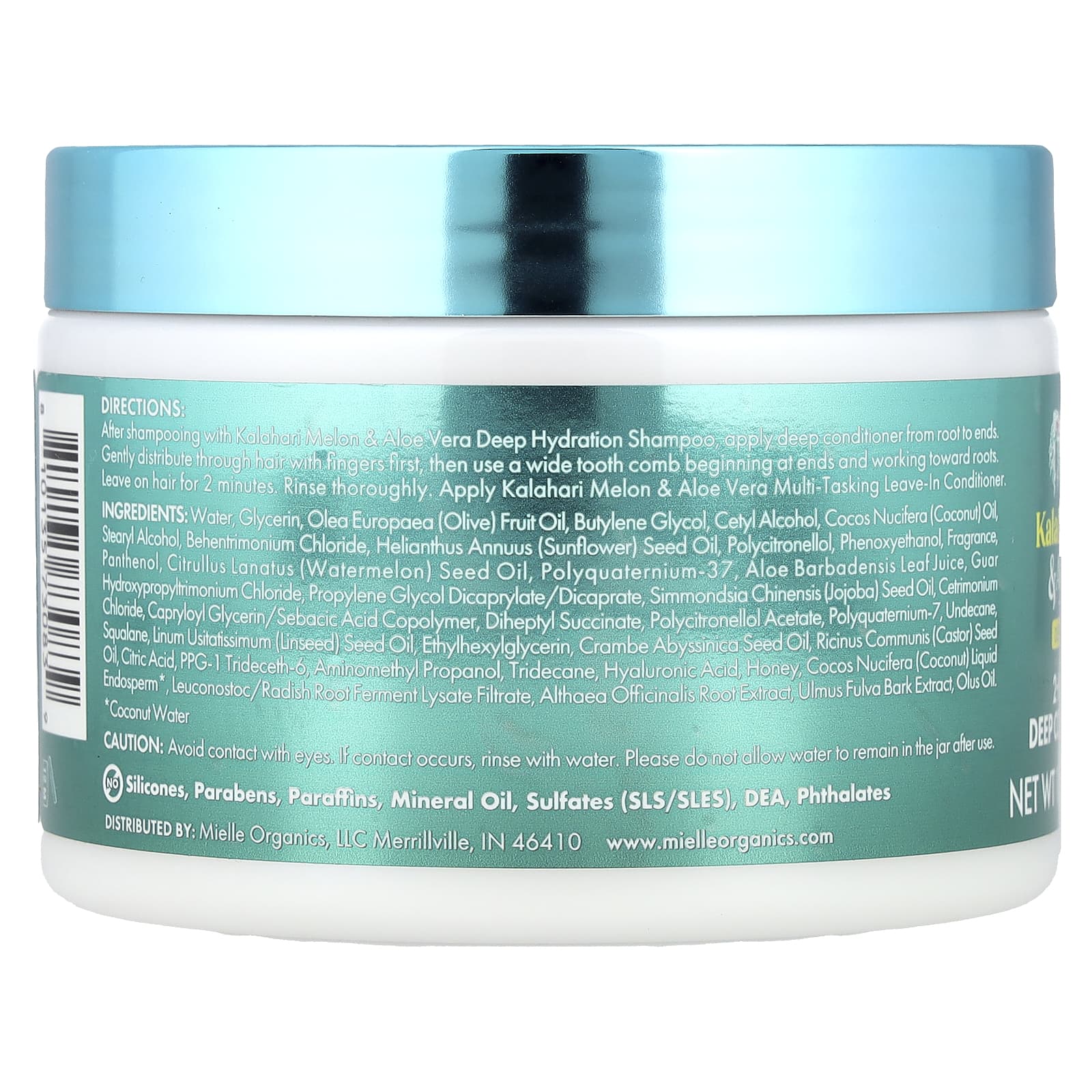 Mielle, Deep Hydration 2-Minute Deep Conditioner, For Dry, Dehydrated Hair, Kalahari Melon & Aloe Vera, 12 oz (340 g)