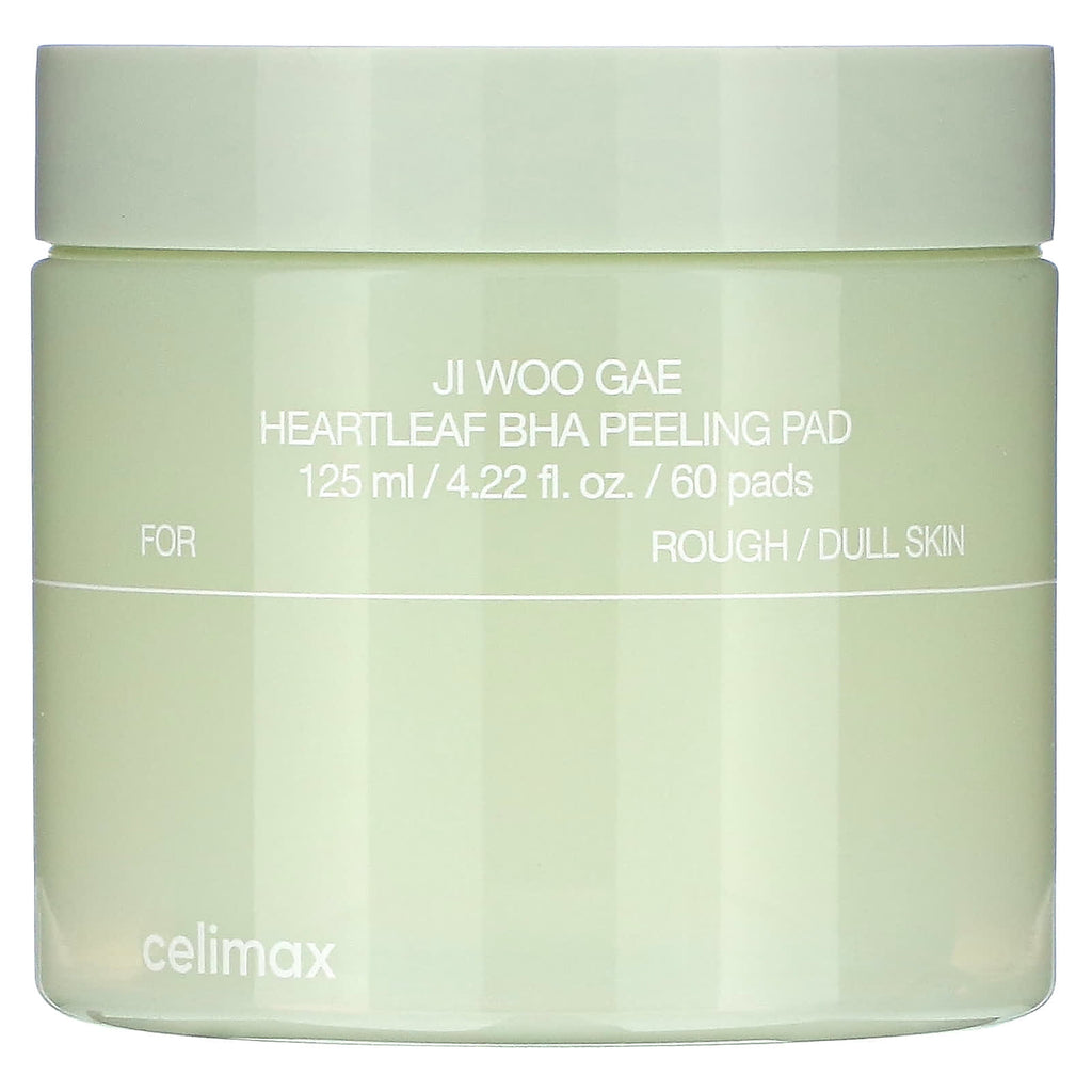 Celimax, Ji Woo GAE Heartleaf BHA Peeling Pad, 60 Pads, 4.22 ml (125 ml)
