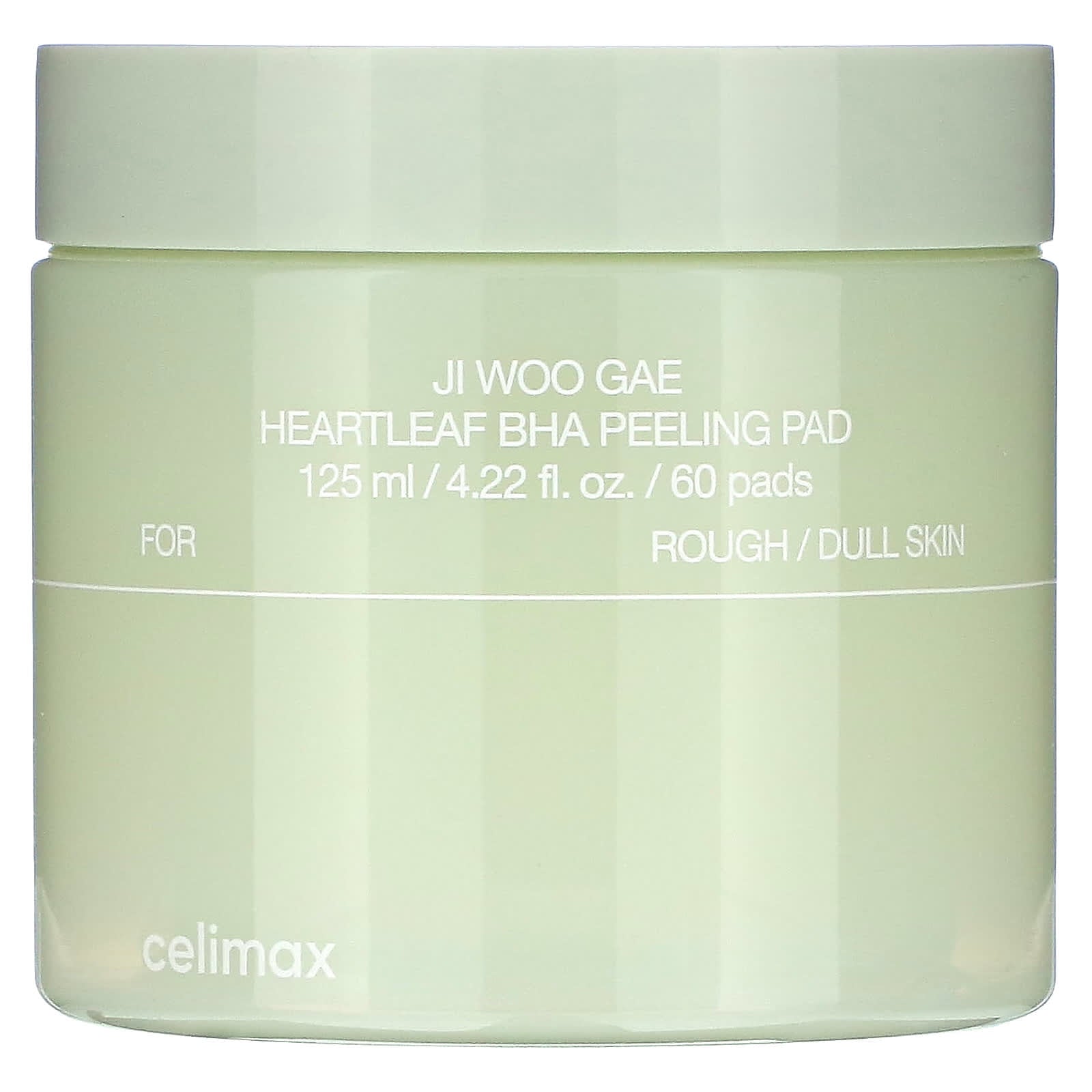 Celimax, Ji Woo GAE Heartleaf BHA Peeling Pad, 60 Pads, 4.22 ml (125 ml)