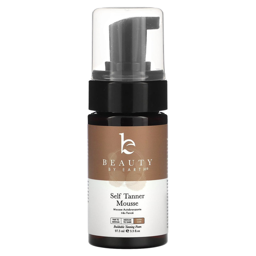 Beauty By Earth, Self Tanner Mousse, Extra Dark, 3.3 fl oz (97.5 ml)