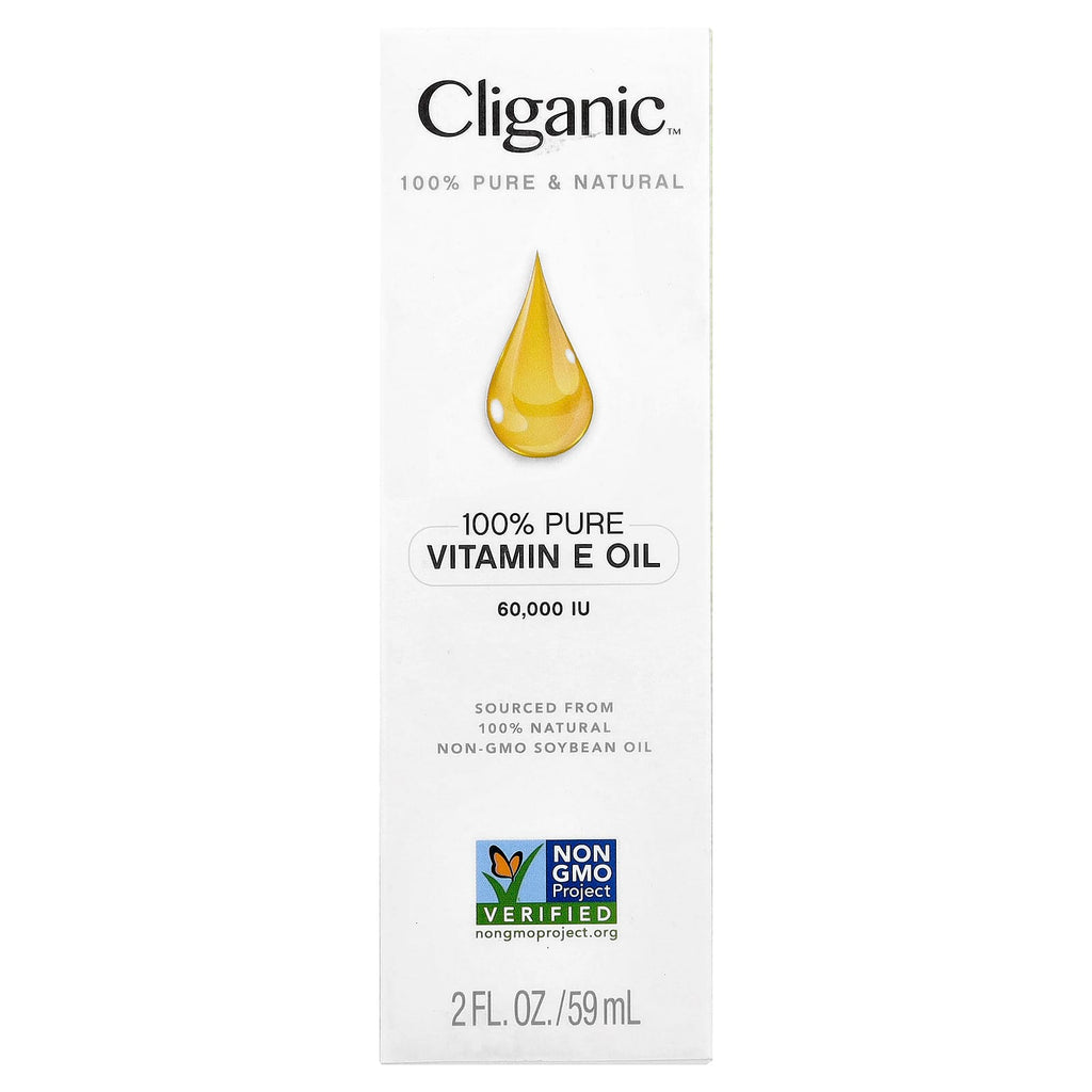 Cliganic, 100% Pure Vitamin E Oil, 60,000 IU, 2 fl oz (59 ml)