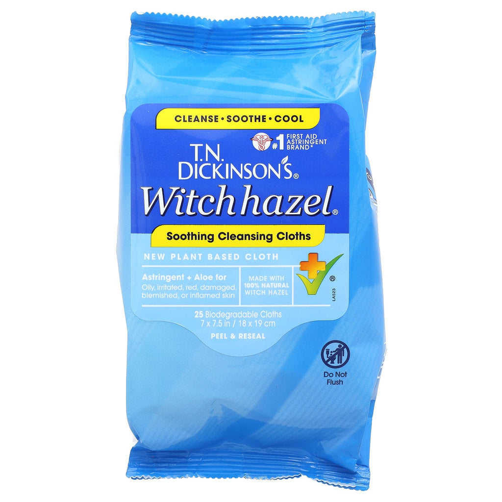 Dickinson Brands, Witch Hazel, Soothing Cleansing Cloths, 25 Biodegradable Cloths