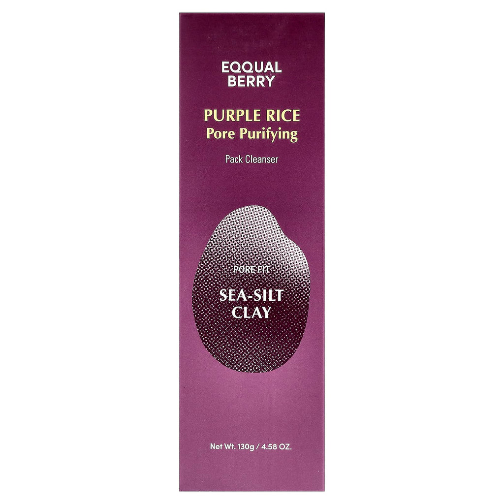 EQQUALBERRY, Purple Rice Pore Purifying Pack Cleanser, 4.58 oz (130 g)